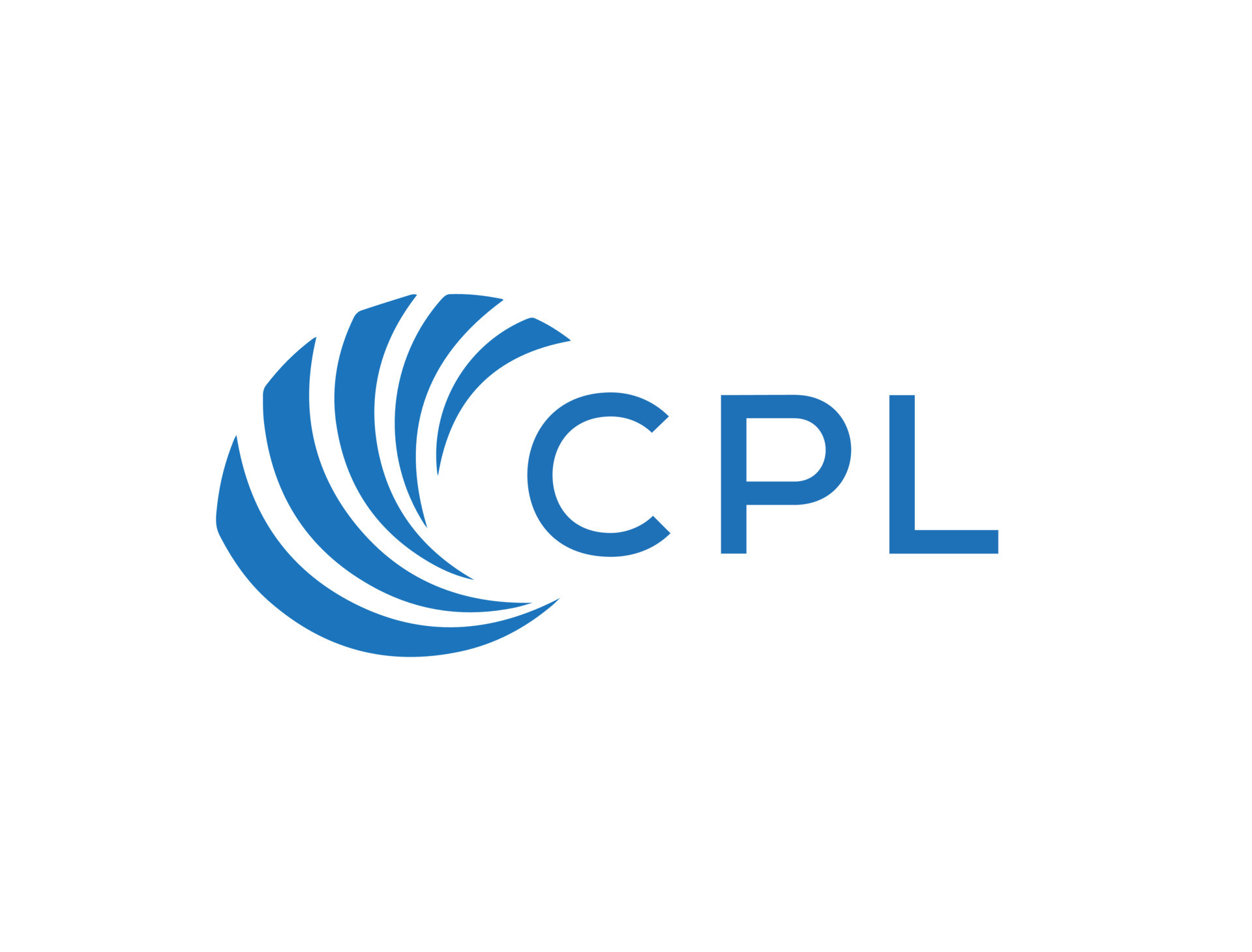 CPL letter logo design on black background. CPL creative initials