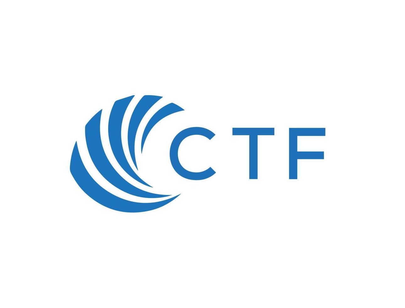 CTF letter logo design on white background. CTF creative circle letter logo concept. CTF letter design. vector