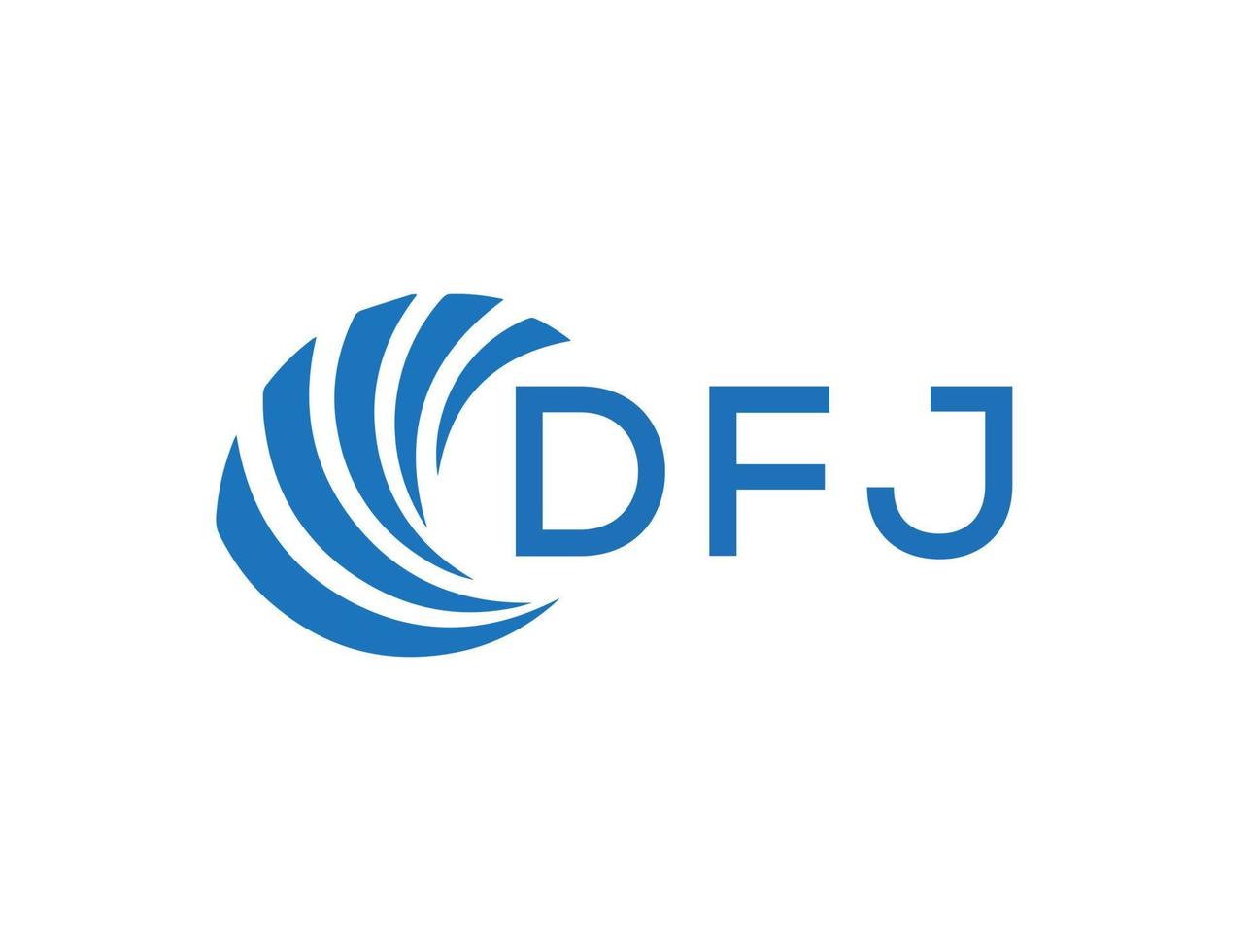 DFJ letter logo design on white background. DFJ creative circle letter logo concept. DFJ letter design. vector