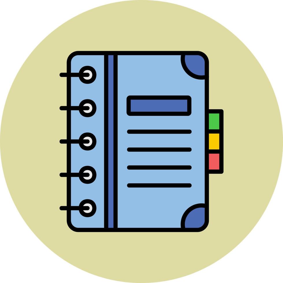 icono de vector de libro de notas