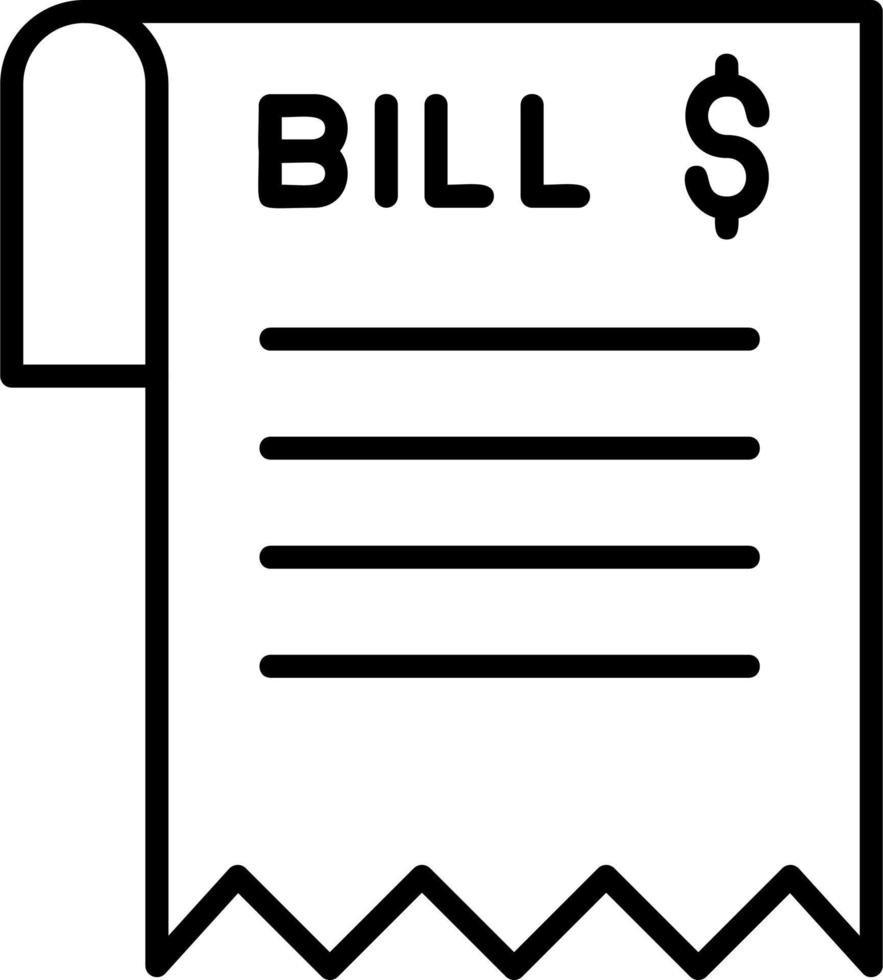 Bill Vector Icon