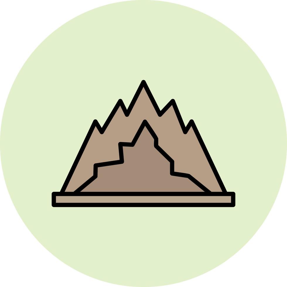 icono de vector de montaña