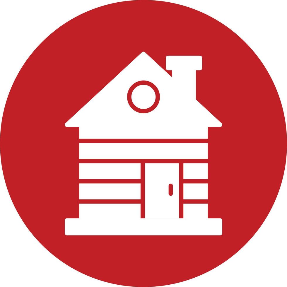 Wood Cabin Vector Icon