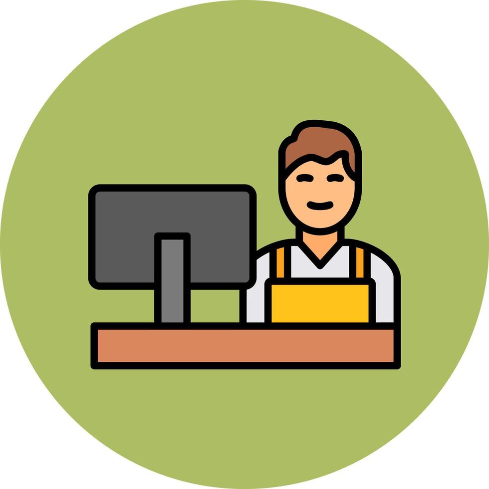 Cashier Vector Icon