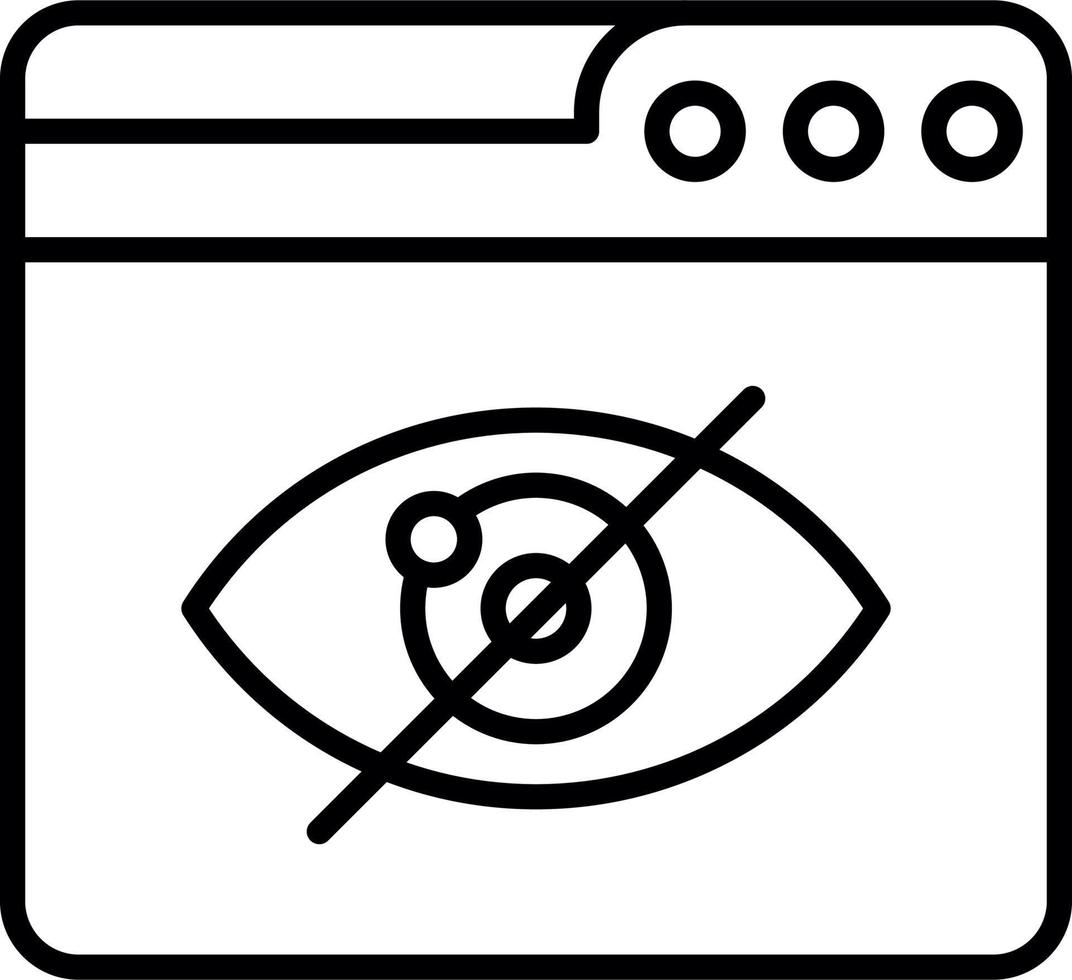 Web Hide Vector Icon