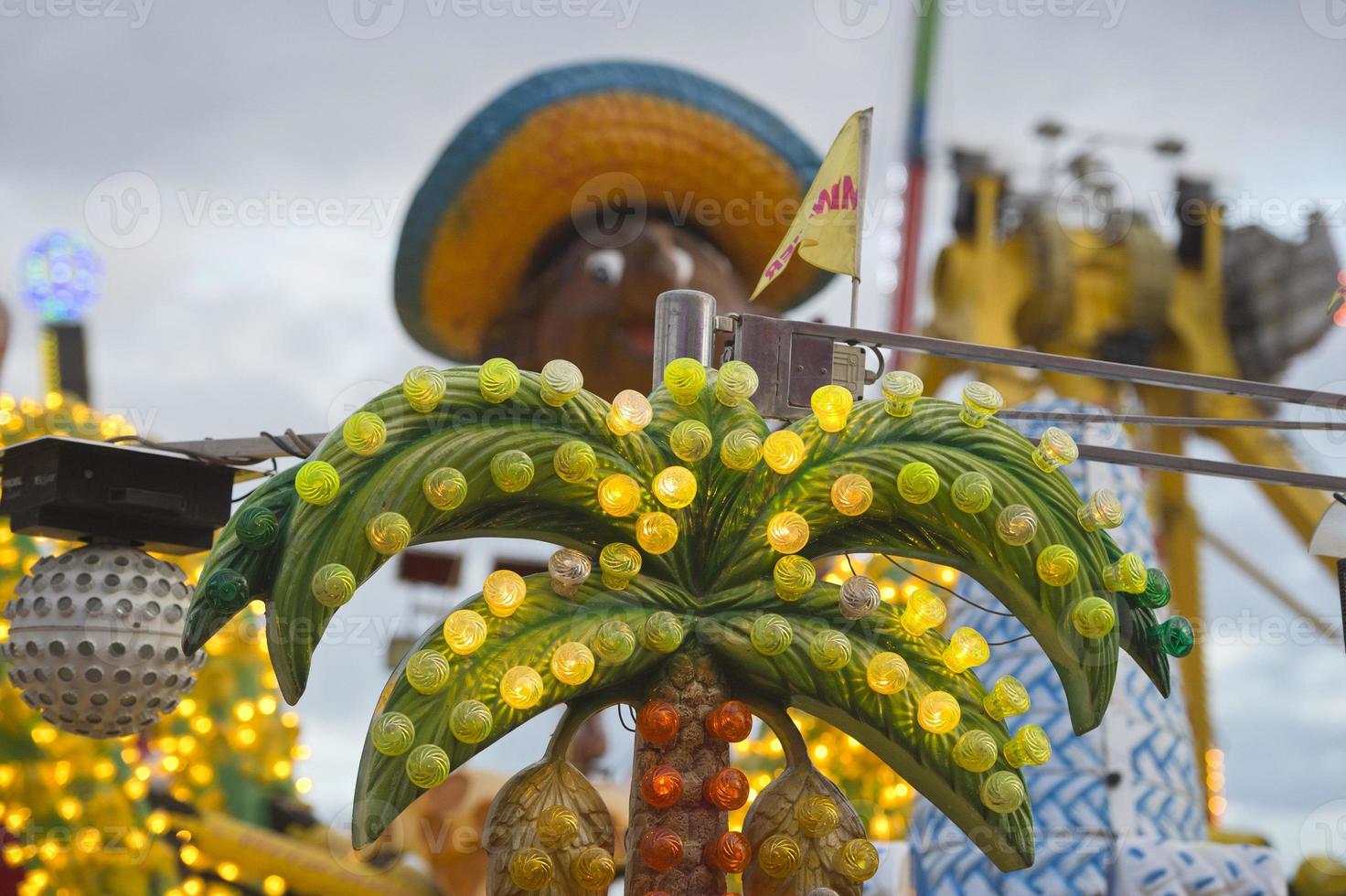 Fun Fair Carnival Luna Park moving lights background photo