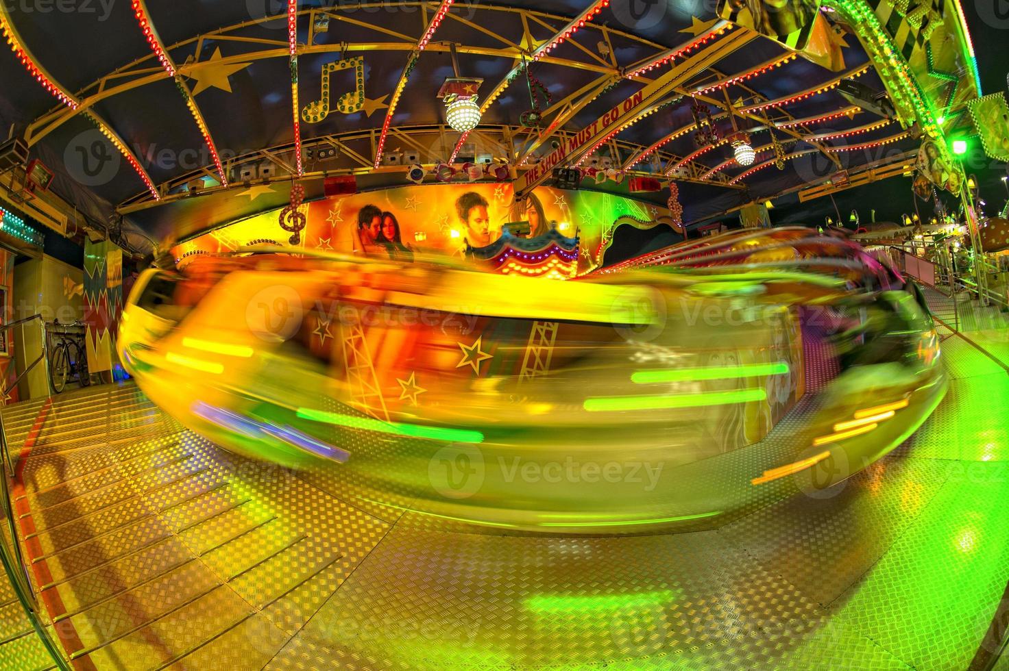 Fun Fair Carnival Luna Park moving lights background photo