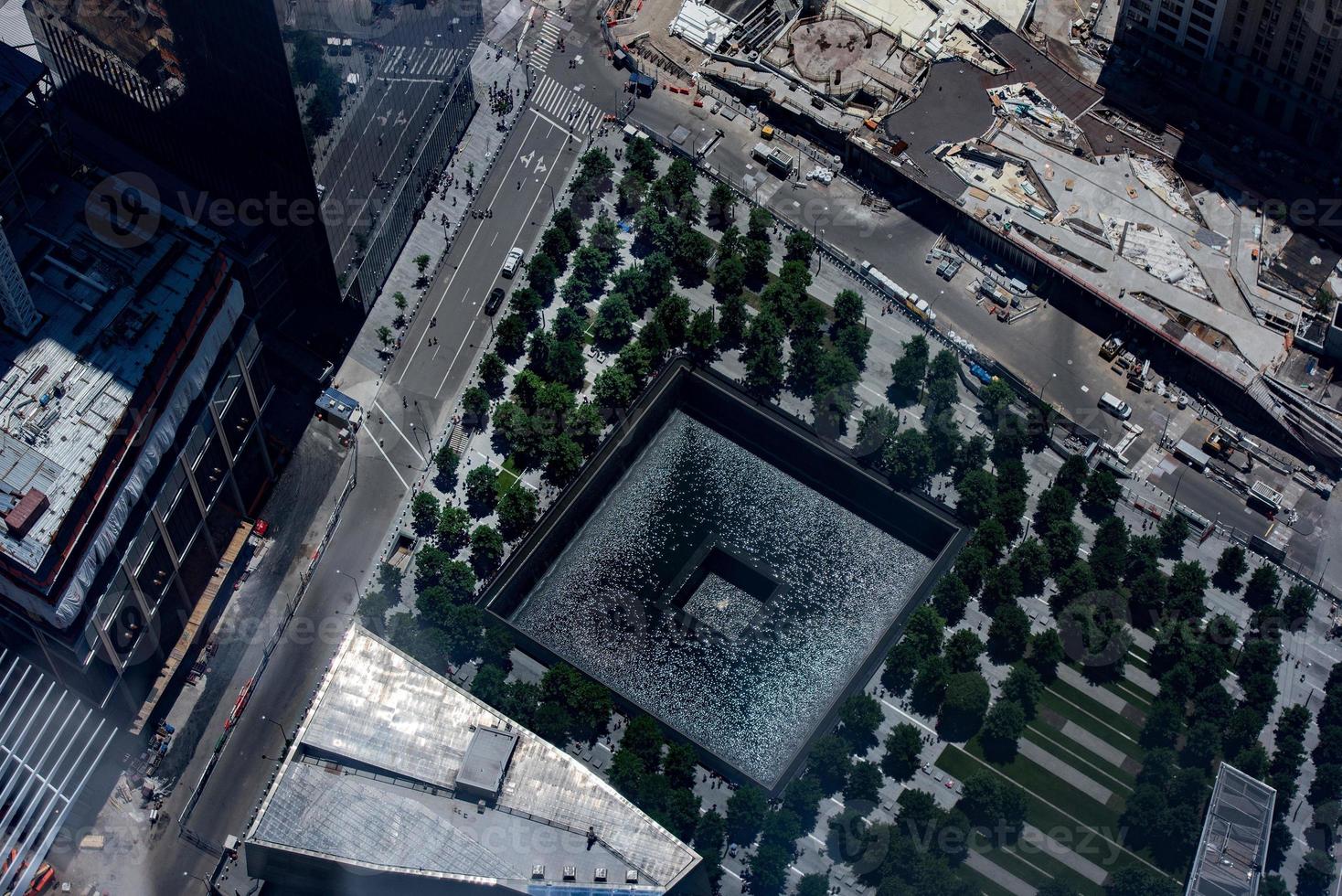 NEW YORK - USA - 13 JUNE 2015 manhattan bridge aerial view from freedom tower photo