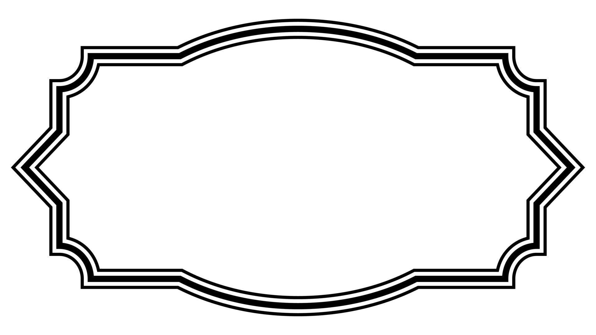 Filigree frame border, vintage frame decorative border simple outline