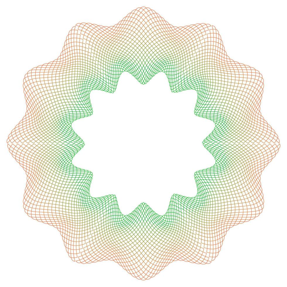 Guilloche rosette, security element for money, voucher vector