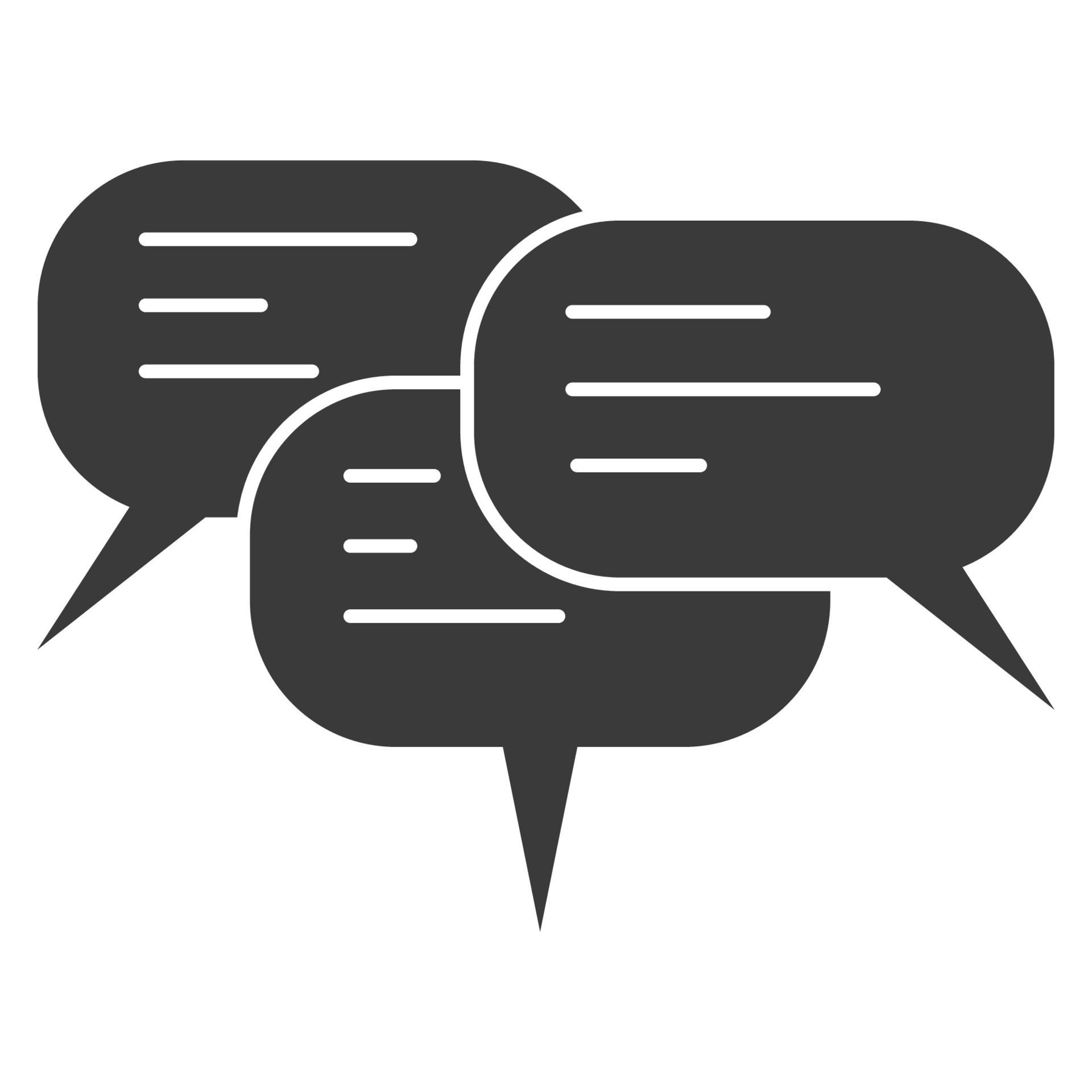 Group chat icon discussion text and voice conference, chat team speech ...