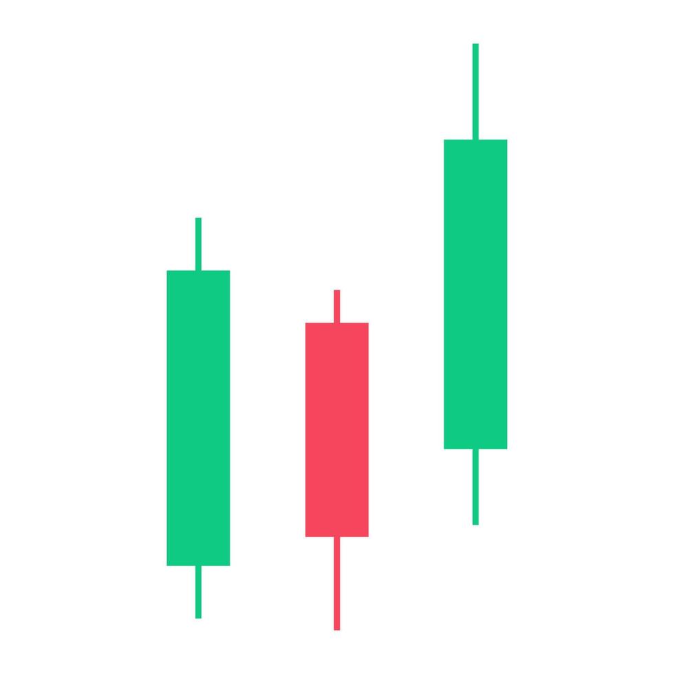 Candle trading chart for analyzing trading on the crypto currency and stock markets vector