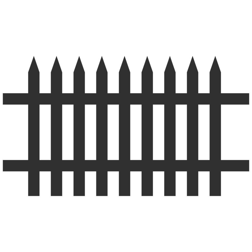 Simple fence made of wood picket fence of a plot of land stock illustration vector