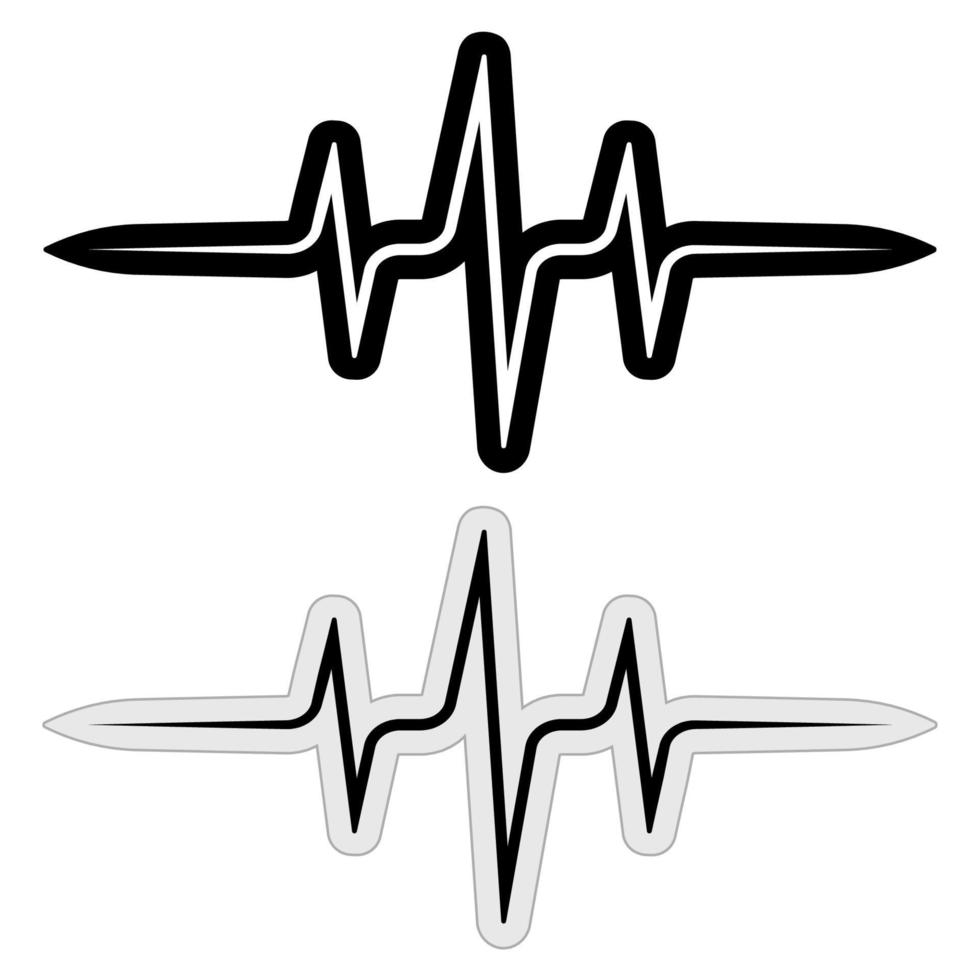 sign sticker music pulse frequency vector wave sound, abstract techno rave sticks, heartbeat cardio files, heart beat line