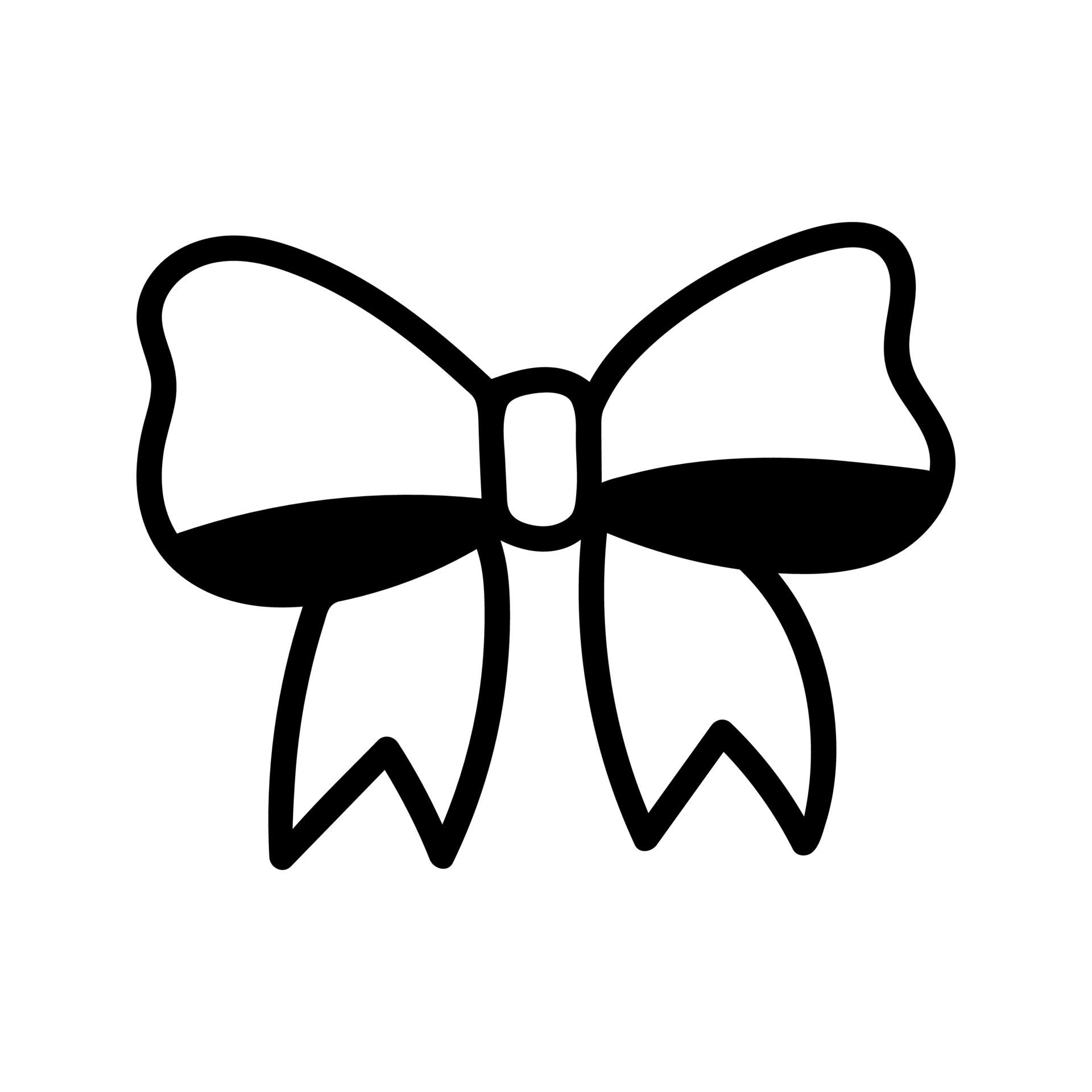 Hand drawn vector bow ribbon. Romantic doodle illustration 20426242 ...