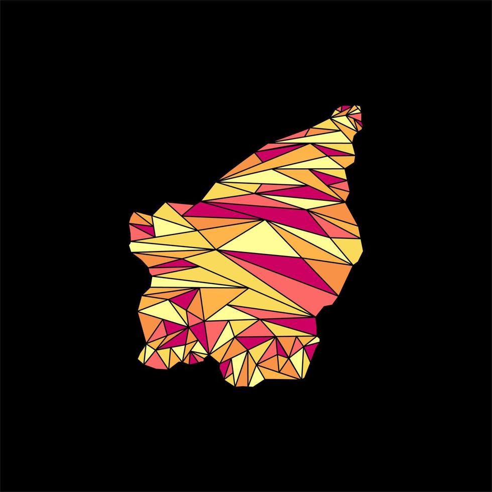 Map of san marino polygonal colorful design vector