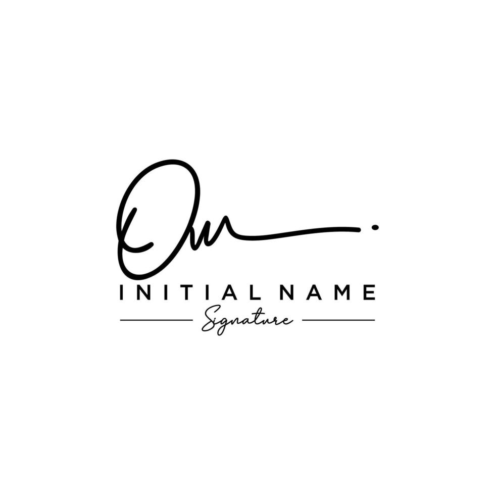 Letter OW Signature Logo Template Vector