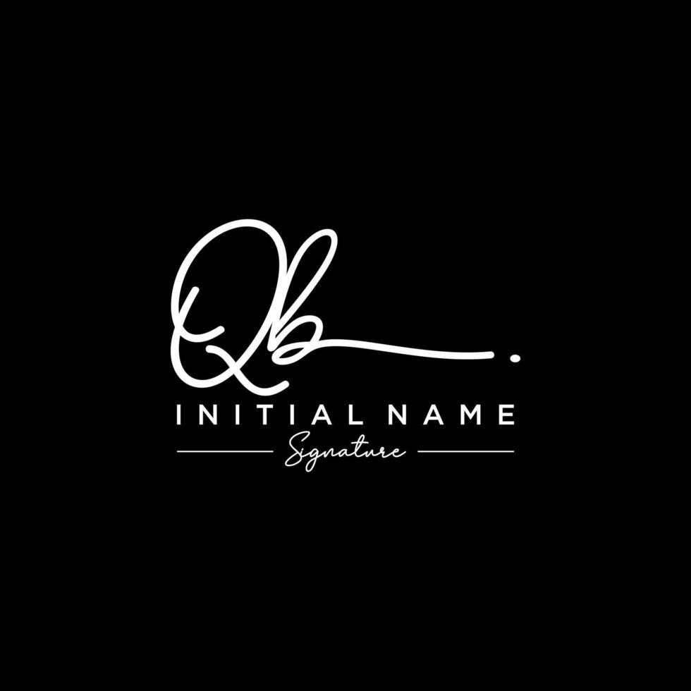 Letter QB Signature Logo Template Vector