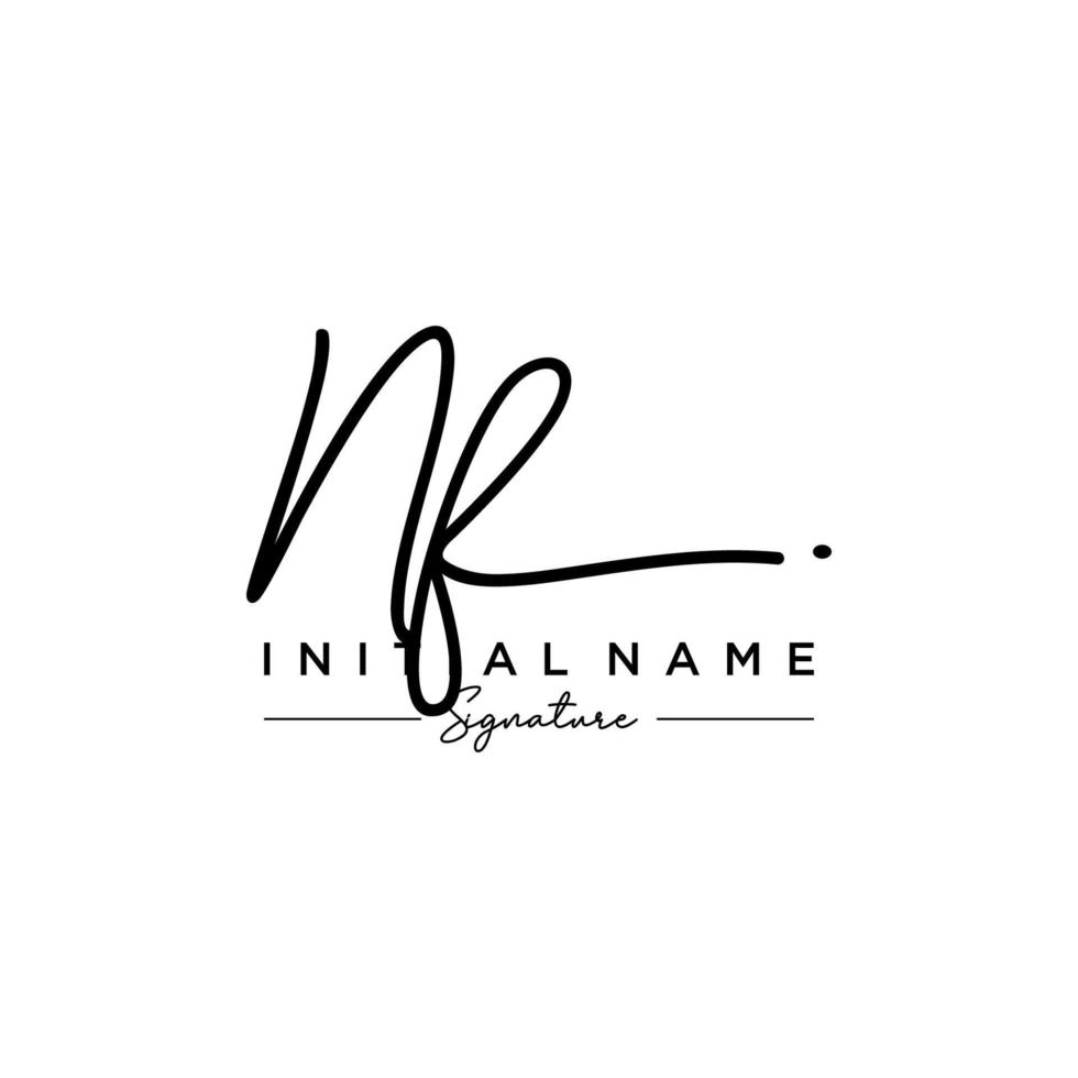 Letter NF Signature Logo Template Vector