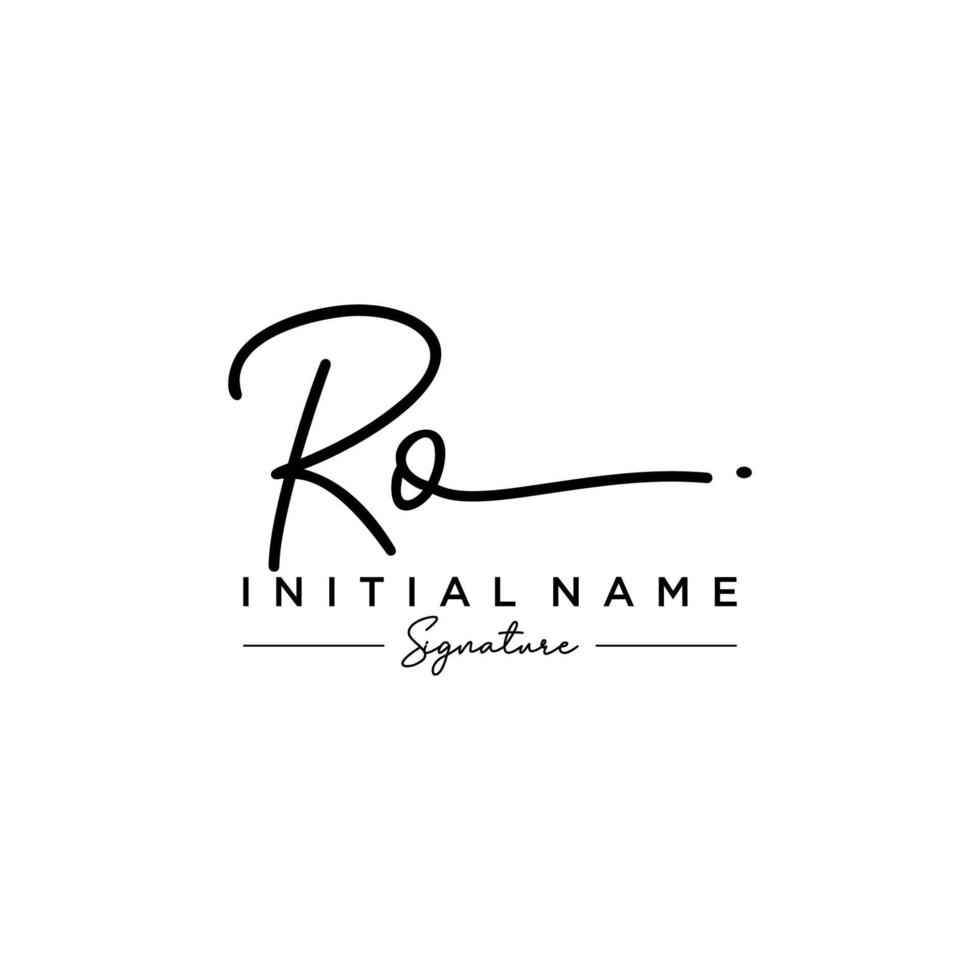 Letter RO Signature Logo Template Vector