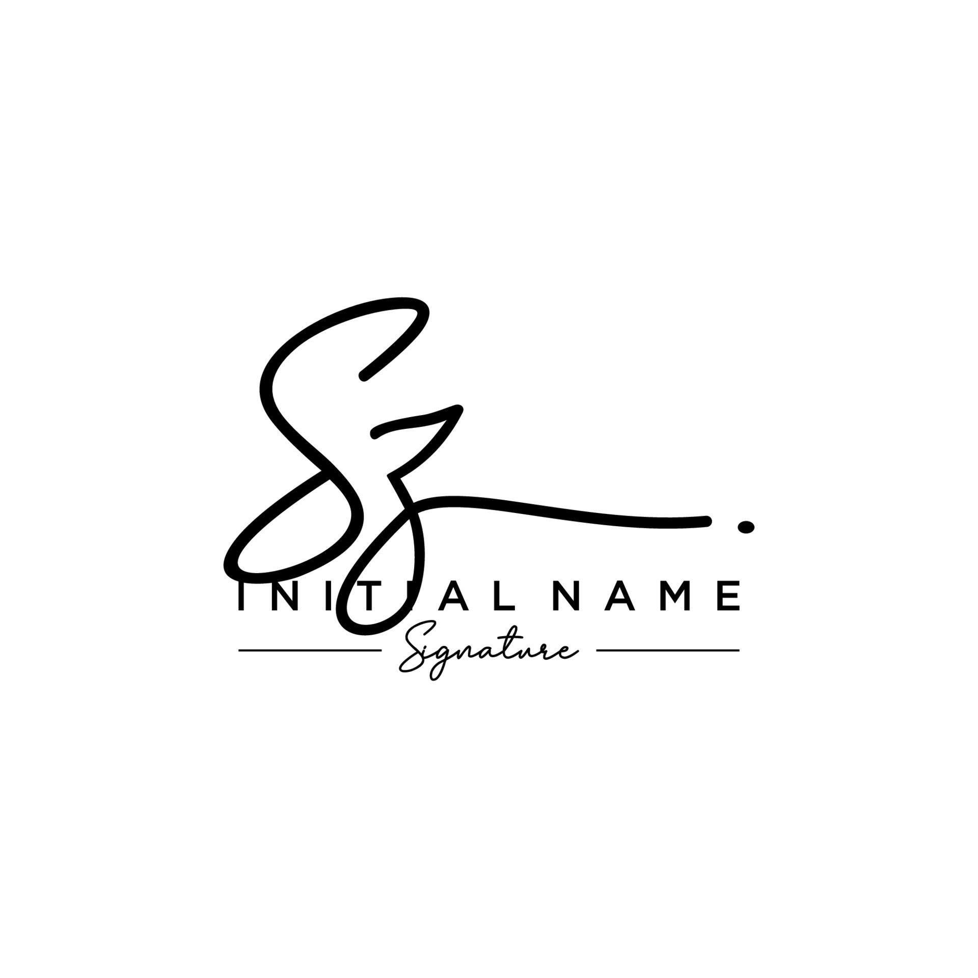 Letter SZ Signature Logo Template Vector 20426846 Vector Art at Vecteezy