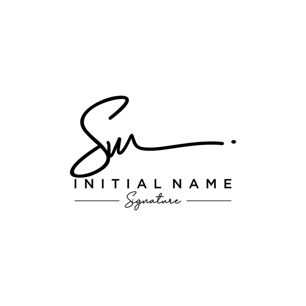 Letter SW Signature Logo Template Vector