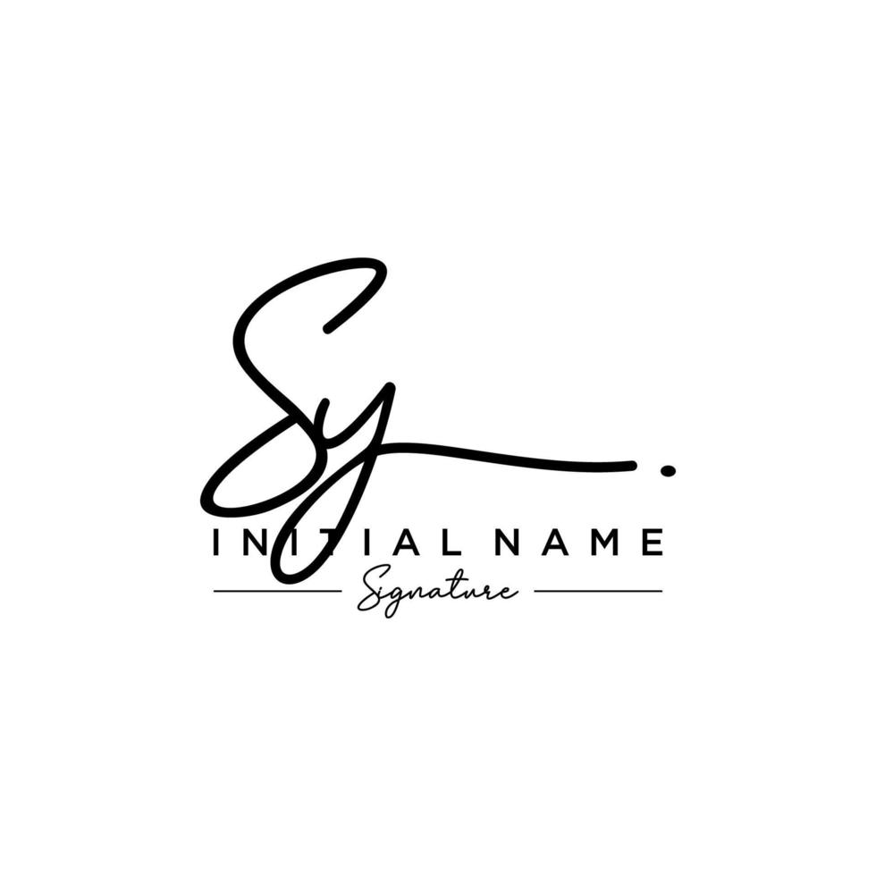 Letter SY Signature Logo Template Vector