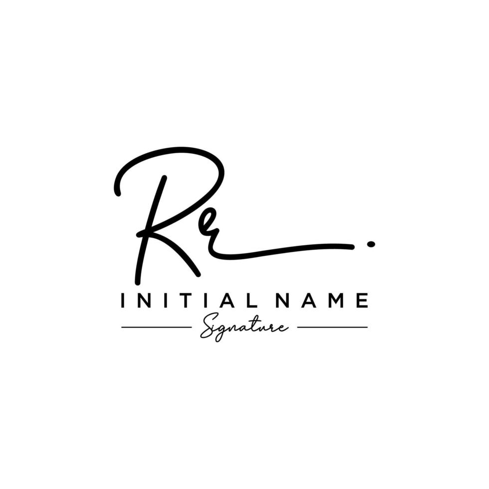 Letter RR Signature Logo Template Vector