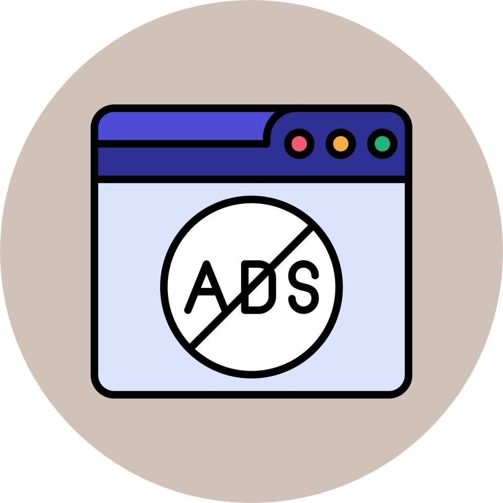 Ads Block Vector Icon