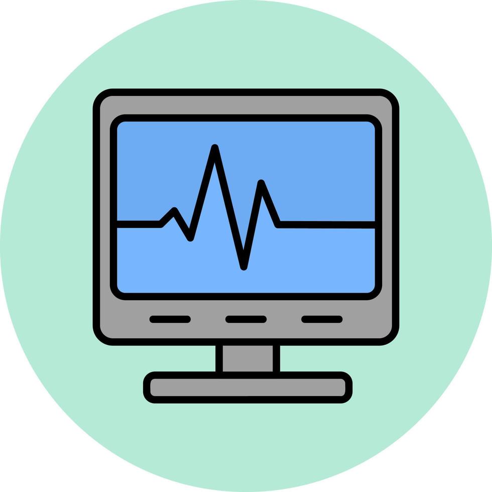 Ecg Reading Vector Icon