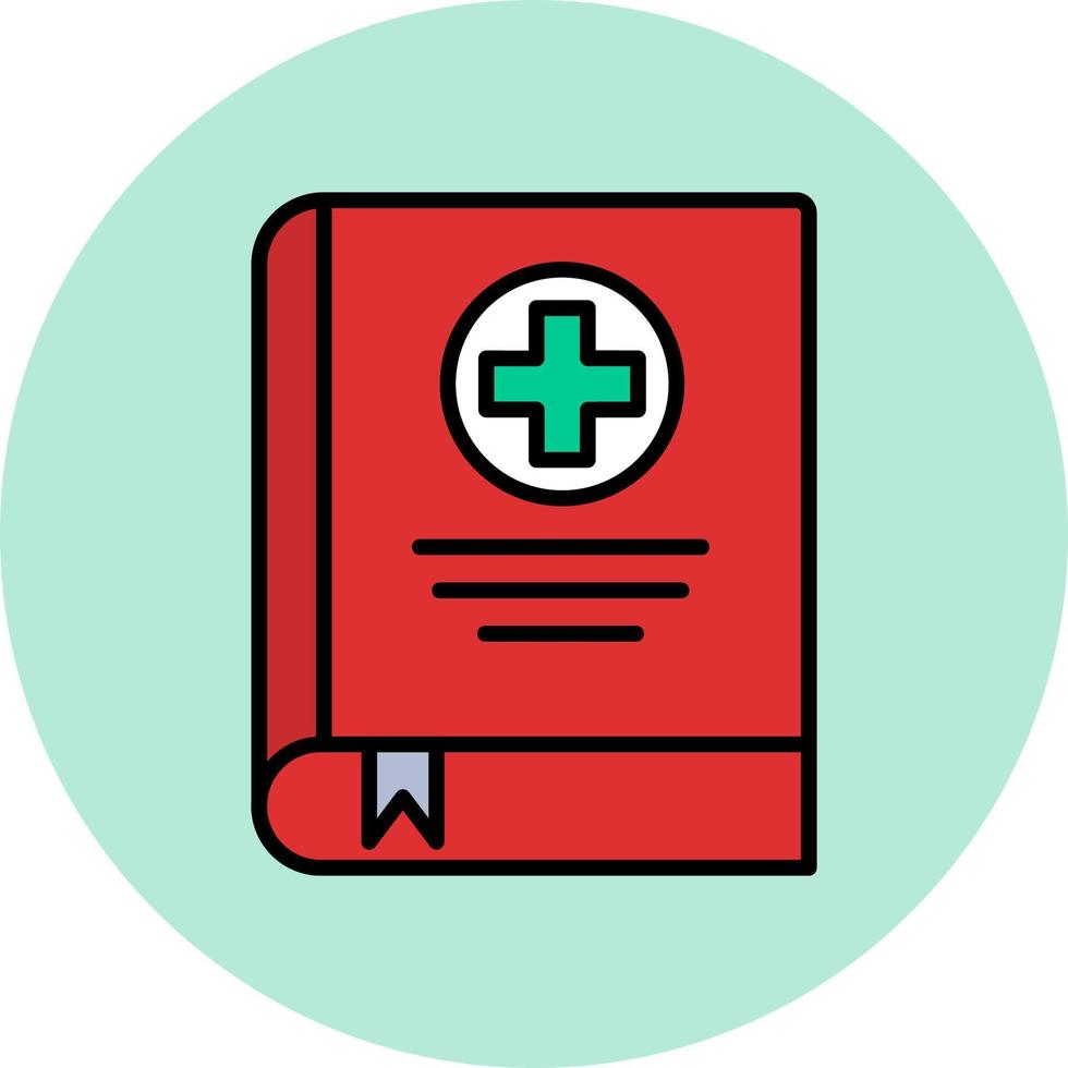 icono de vector de libro médico