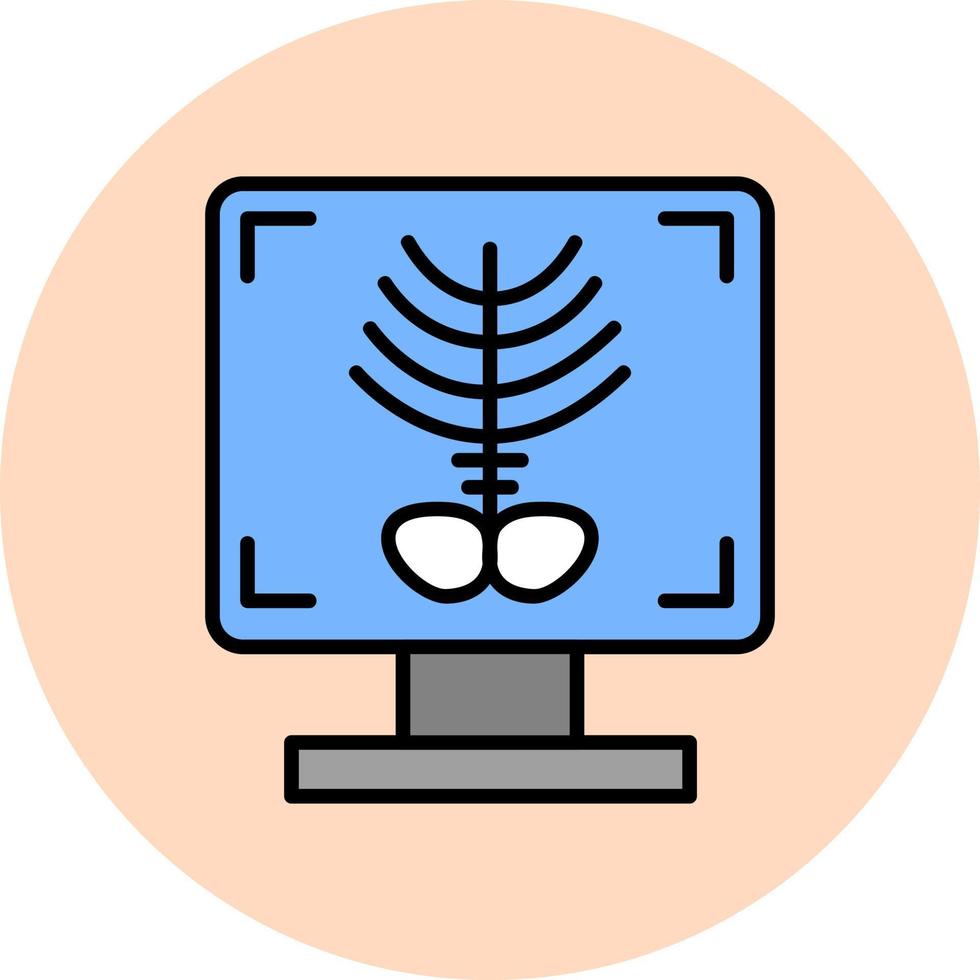 X-ray Bone Vector Icon