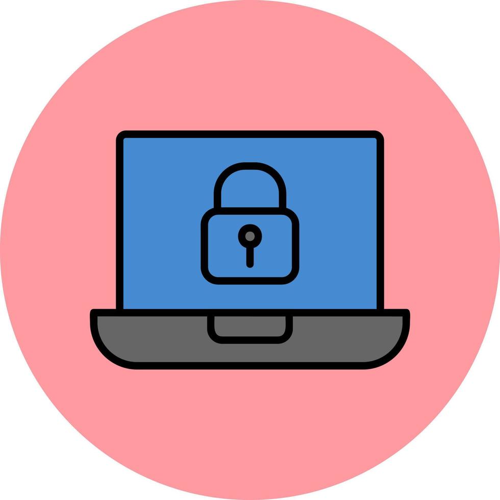 Laptop Lock Vector Icon