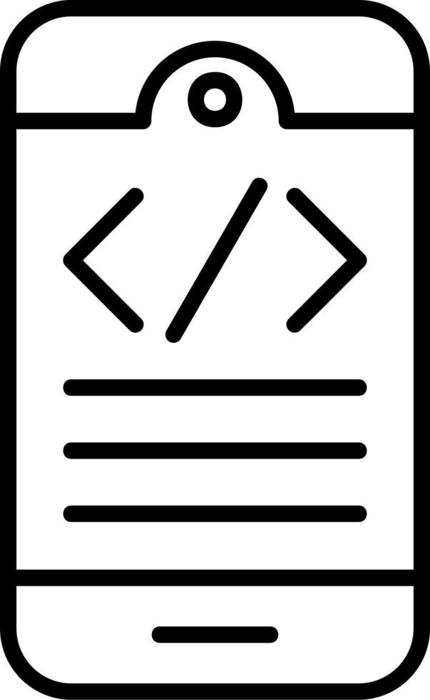 Mobile Coding Vector Icon