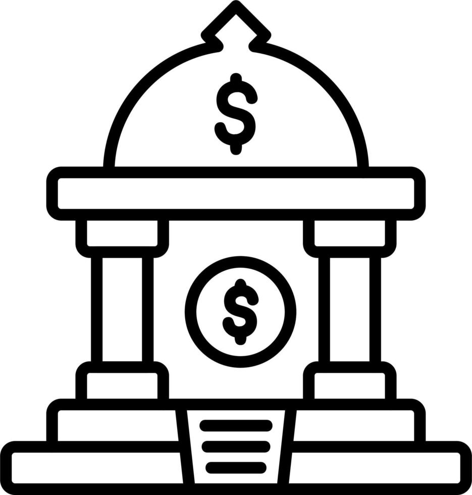islámico banco vector icono