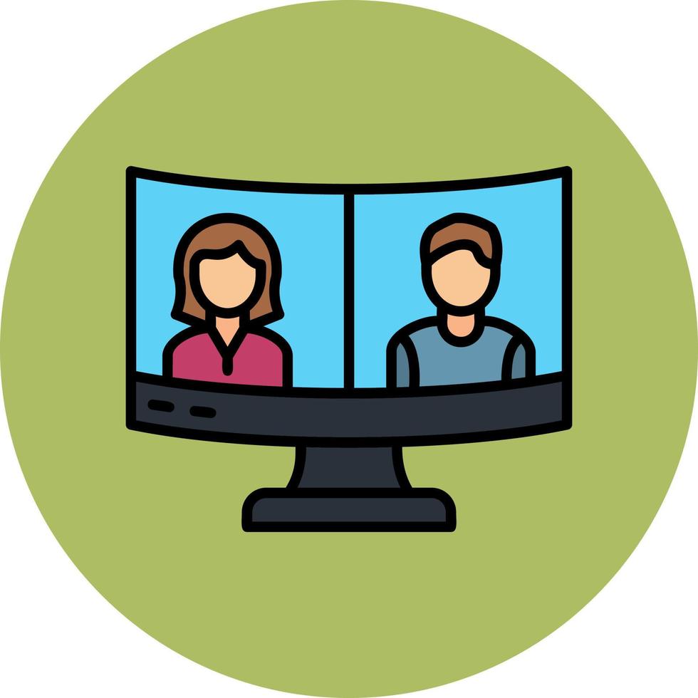 Online Meeting Vector Icon
