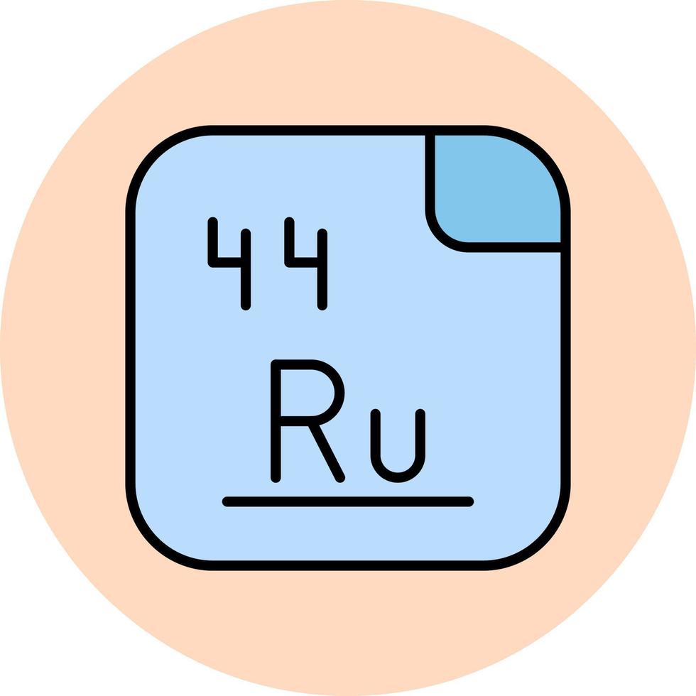 rutenio vector icono