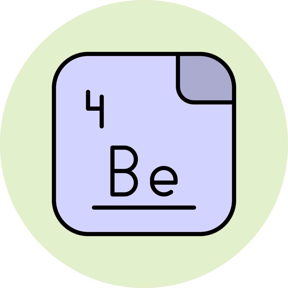 Beryllium Vector Icon