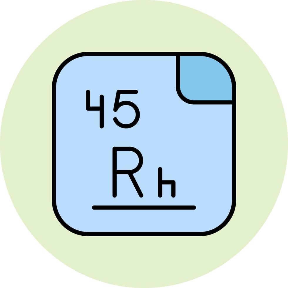 Rhodium Vector Icon