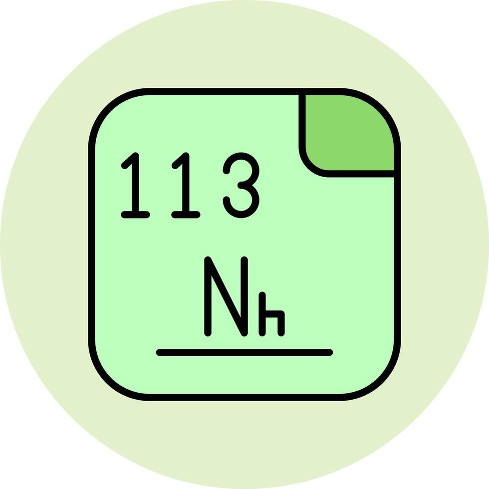 nihonium vector icono