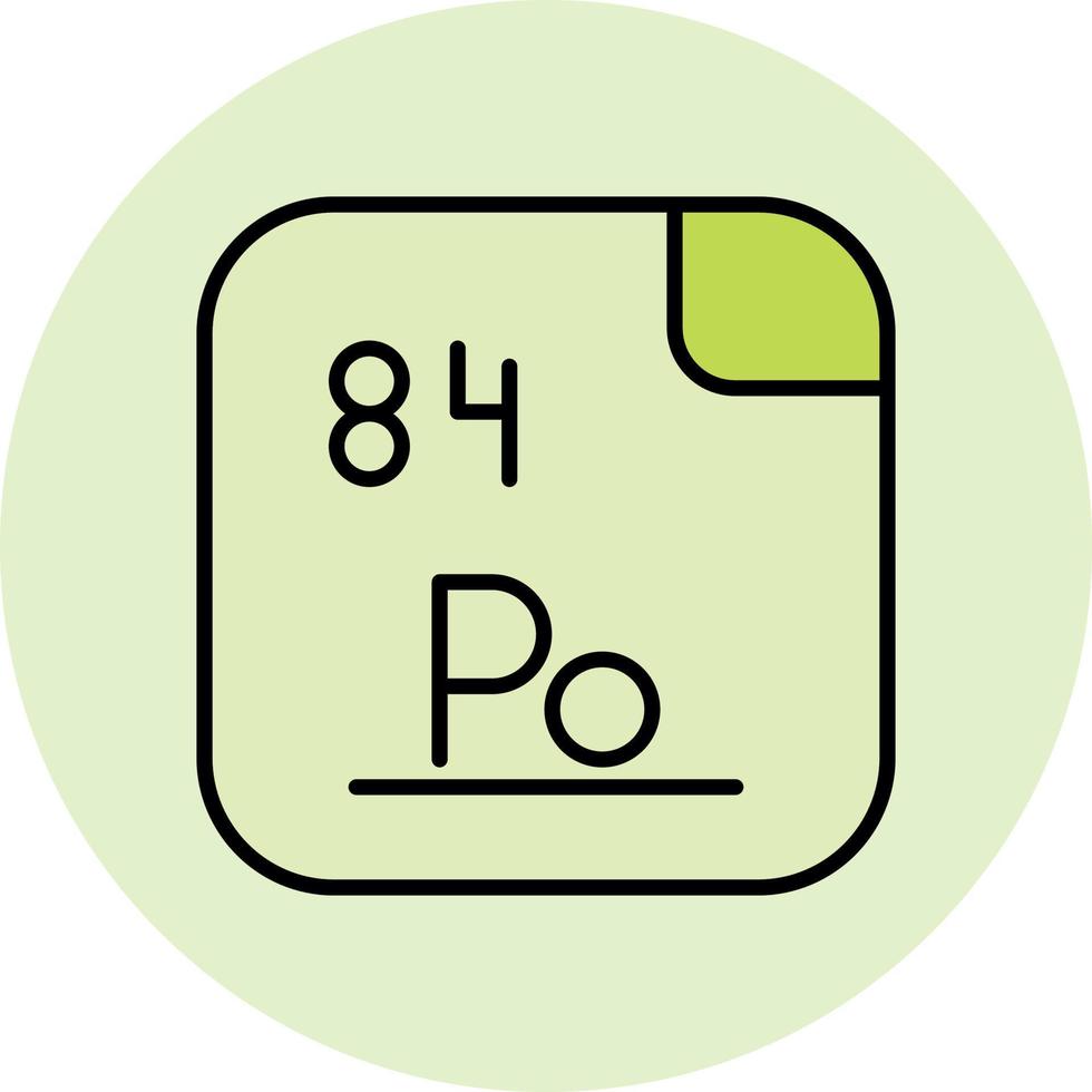 polonio vector icono