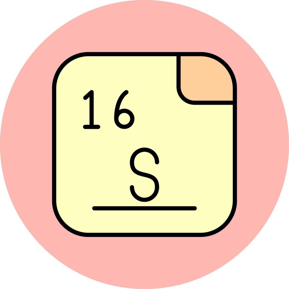 Sulfur Vector Icon