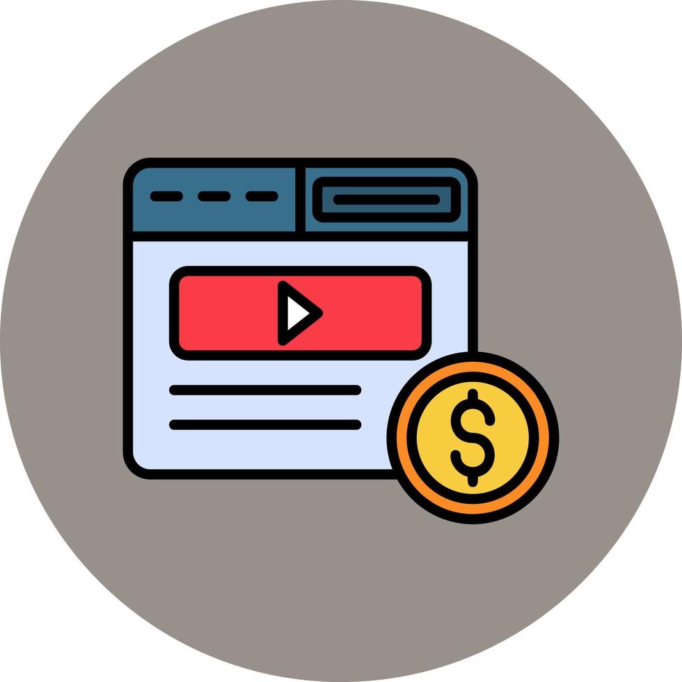 Paid Content Vector Icon
