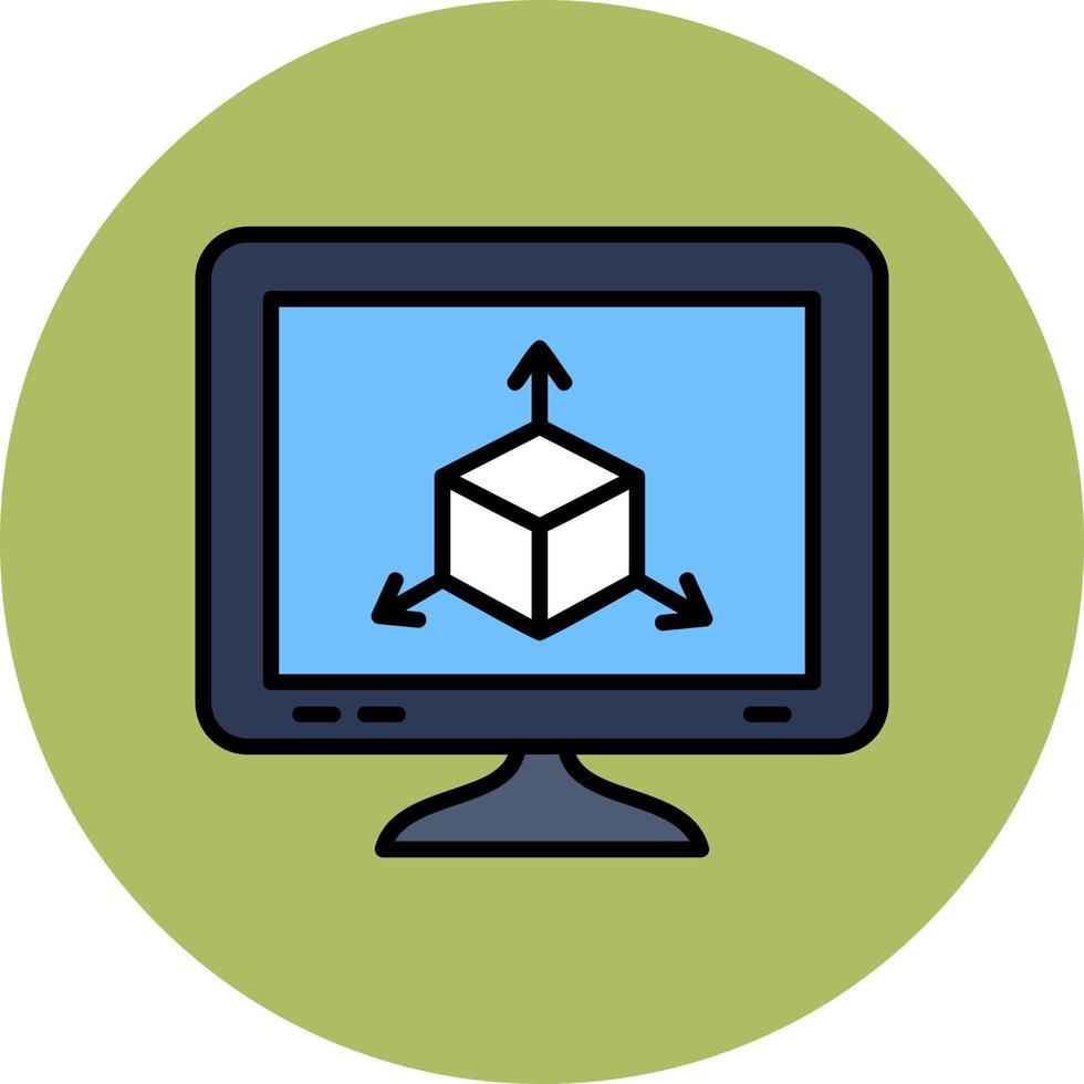 3d Modeling Vector Icon