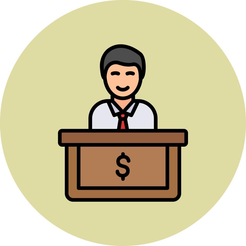 Cashier Vector Icon