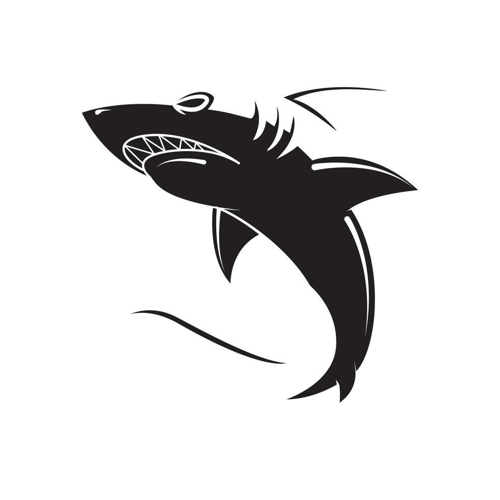 Shark Black Vector Illustration 20430150 Vector Art at Vecteezy