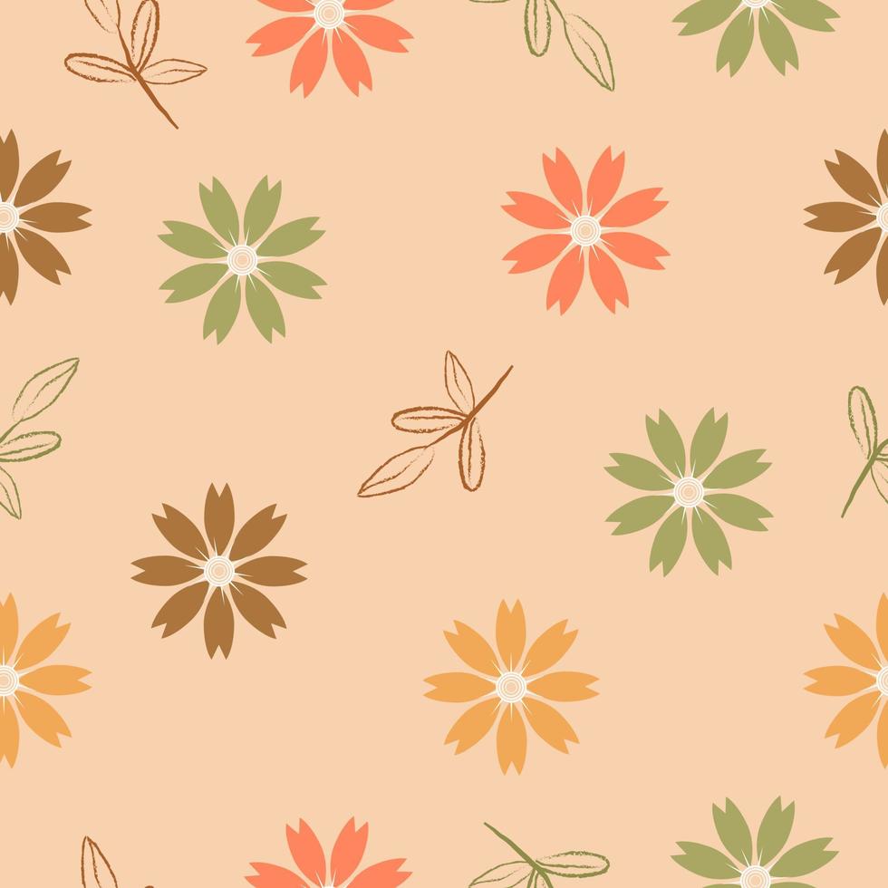 Seamless hand drawn pastel floral pattern background vector illustration for fashion,fabric,wallpaper and print design