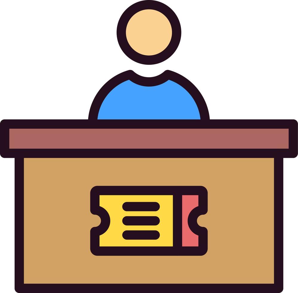Ticket Office Vector Icon