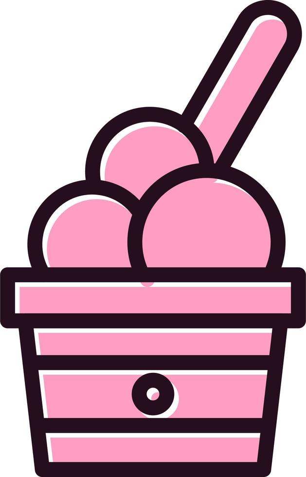 Ice Cream Balls On Cup Vector Icon