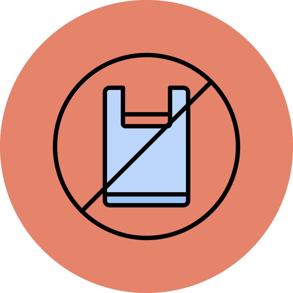 No Plastic Bags Vector Icon